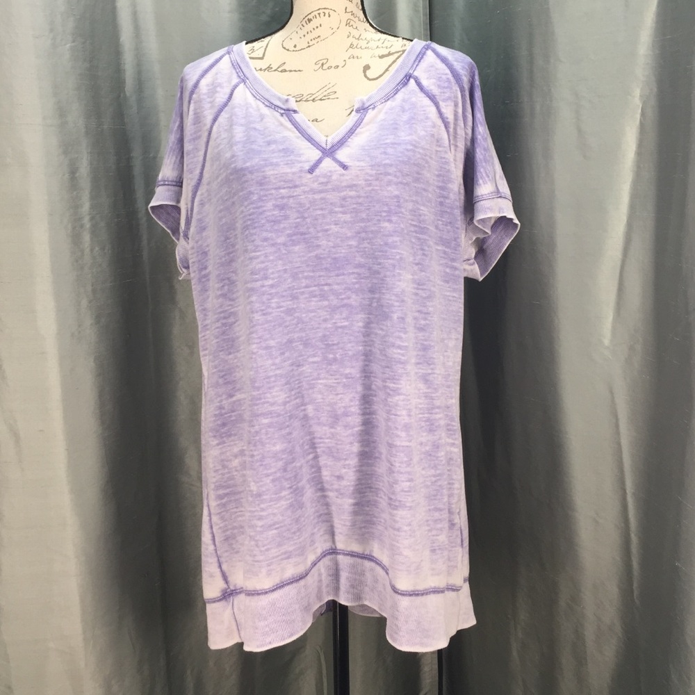 Green Tea purple burnt out tunic dress